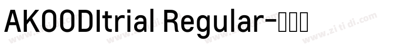AKOODItrial Regular字体转换